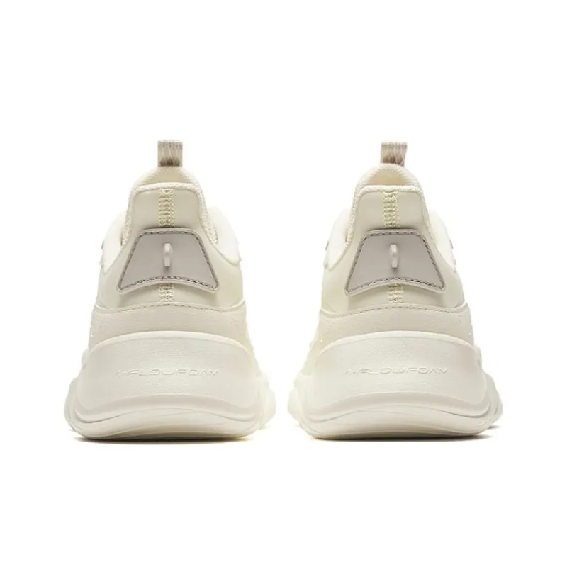 Anta Lingyun Anti Slip And Wear Resistant Lightweight Low Top Casual Running Shoes Women's White-2