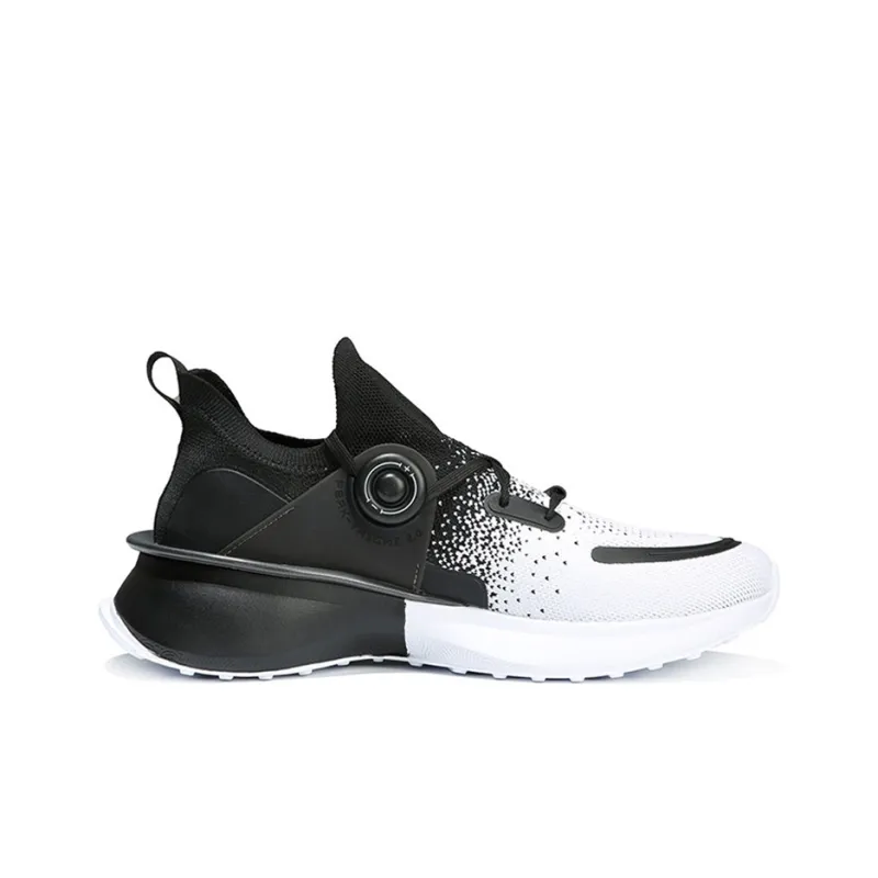 PEAK Tai Ji2.0 Cushioning Anti-Slip And Wear-Resistant Low-Top Running Shoes Black White-1