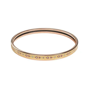HERMES Enamel Bangles Women's Gold