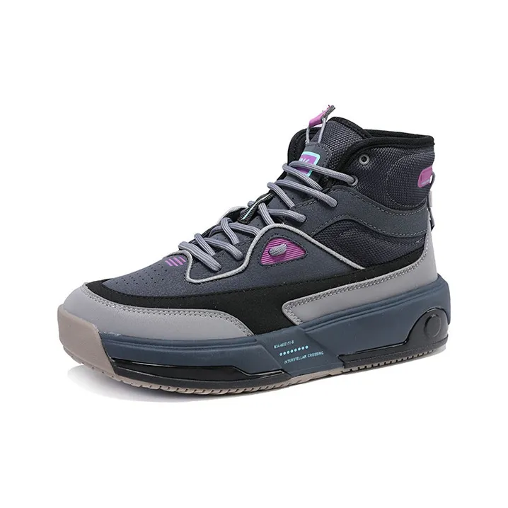 PEAK Shock Absorbers High Top Running Shoes Women's Dark Gray-2