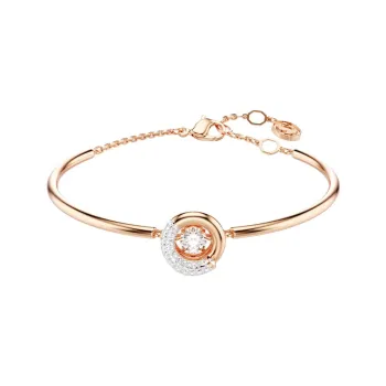 Swarovski Synthetic Cubic Zirconia Faux Crystal Bangles Women's Gold