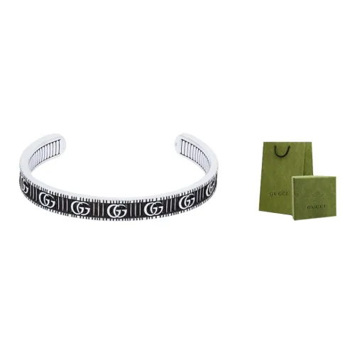 GUCCI Bangles Men Silver - Shopping Bag