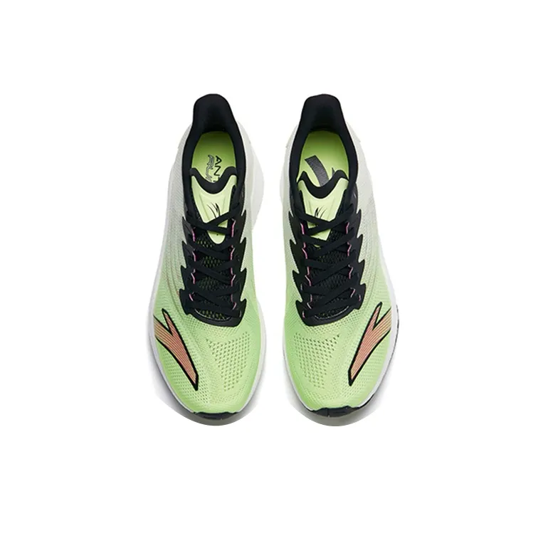 Anta MACH 2.0 Cushioning Anti-Slip Wear-Resistant Breathability Low-Top Running Shoes Men's Green Black White-2