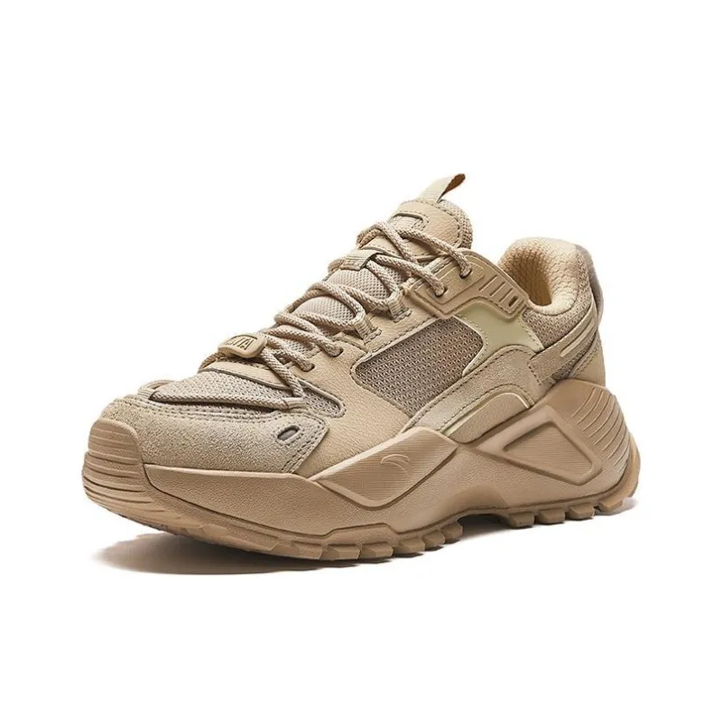 Anta Star River Anti Slip Wear Resistant Low Top Casual Shoes Women's Brown-1