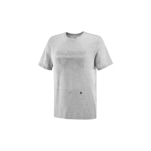 SALOMON GRAPHIC T-Shirts Men Zelkova Gray