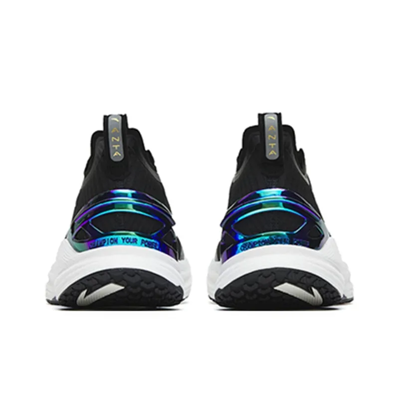 Anta Gen 3.0 Cushioning Anti Slip Wear Resistant Breathability Low Top Running Shoes Men's Black White-3