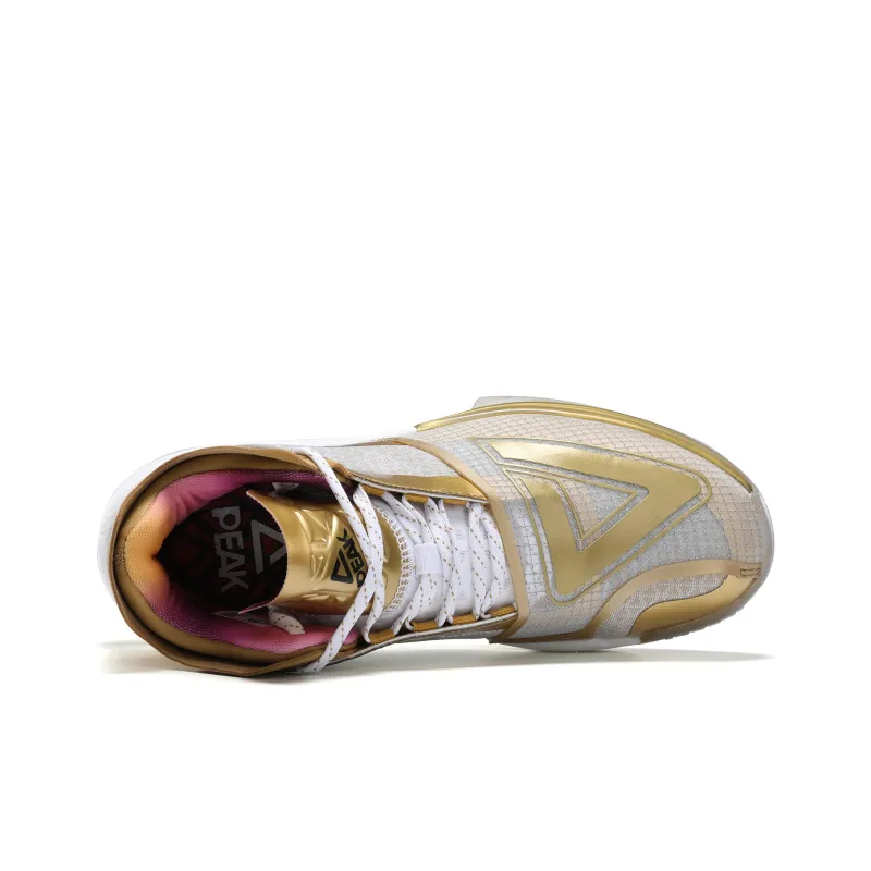 PEAK State Extremely Large Triangle 1.0 Basketball Shoes Men Mid Top Gold/White-4