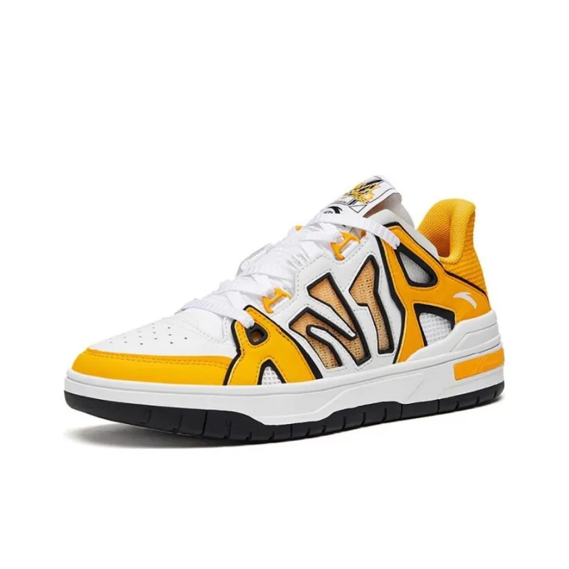 Anta Flame 4.0 Anti Slip Wear Resistant Low Top Skateboard Shoes Men's Yellow-1