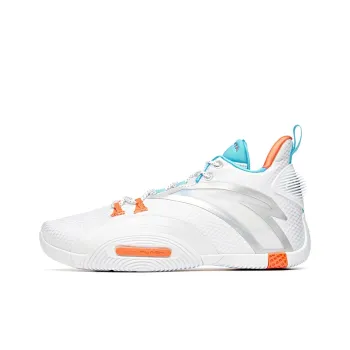 ANTA UFO3.0 Basketball Shoes Men Low Top ANTA White/Chlorine Blue/Lava Orange