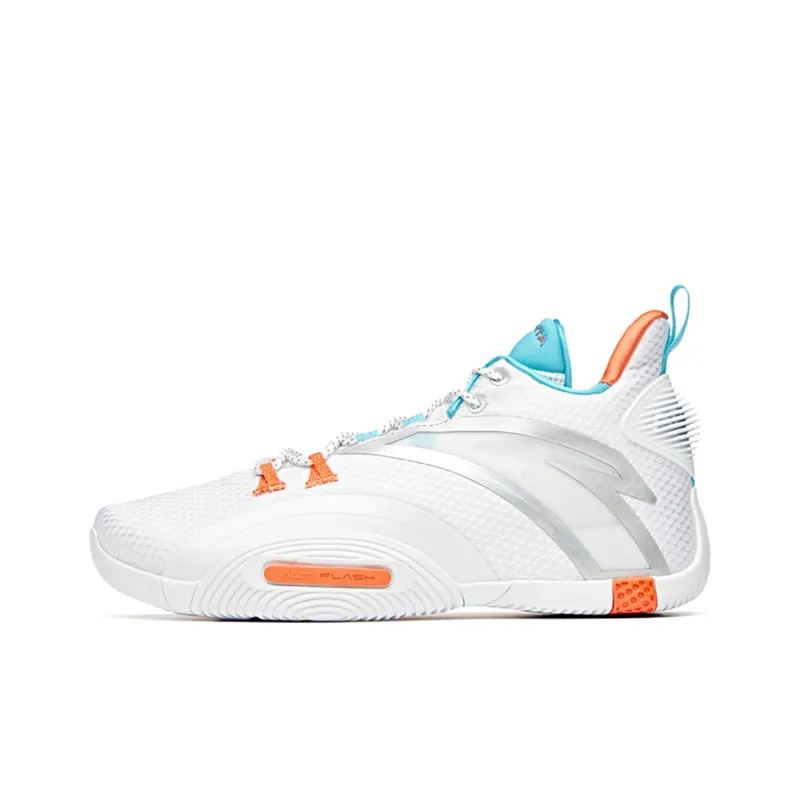 ANTA UFO3.0 Basketball Shoes Men Low Top ANTA White/Chlorine Blue/Lava Orange-0