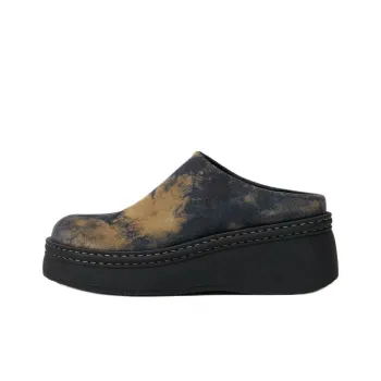 MIISTA Closed Toe Slippers 7cm Women's Black