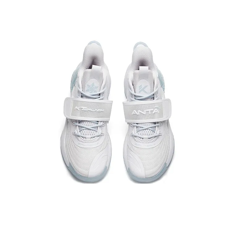 ANTA Water Flower 3 Basketball Shoes Men Low Top White/Blue-3