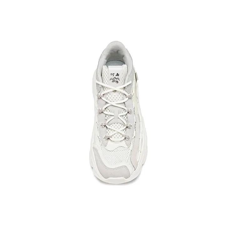 Anta Walker Anti-Slip Wear-Resistant Low-Top Running Shoes Gray-3