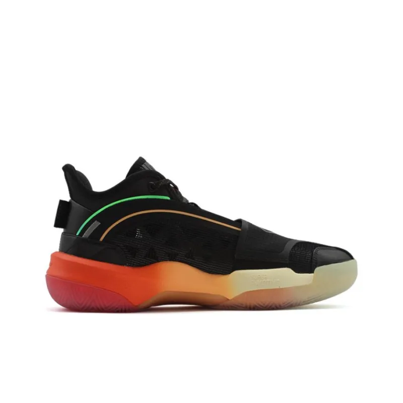 PEAK State Extremely Large Triangle 1.0 Wear Resistant Low Top Basketball Shoes Men's Black Orange-1