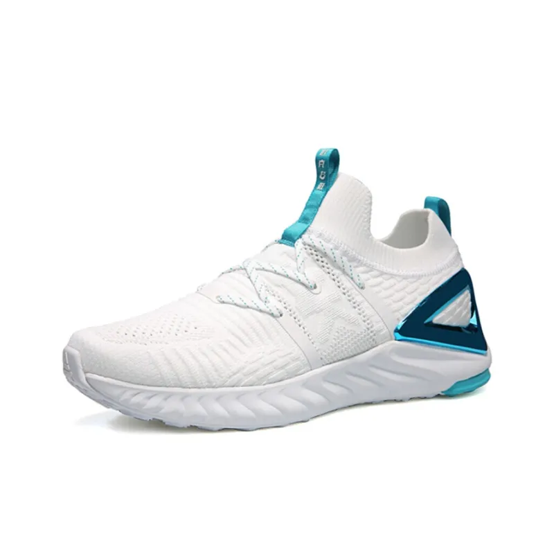 PEAK Tai Ji1.0 Plus Anti Slip Wear Resistant Low Top Sports Casual Shoes Unisex White Blue-2