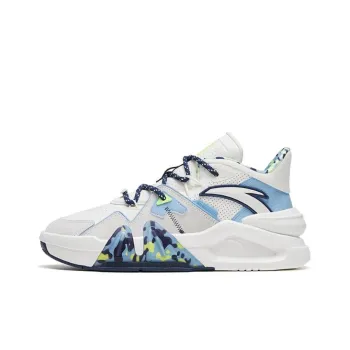 Anta Overbearing Cushioning, Slip Resistant, And Abrasion Resistant Low Top Basketball Shoes Men's White Blue