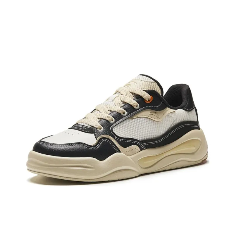 Anta Tianxing Anti Slip Wear Resistant Low Top Skateboard Shoes Men's White Black-1