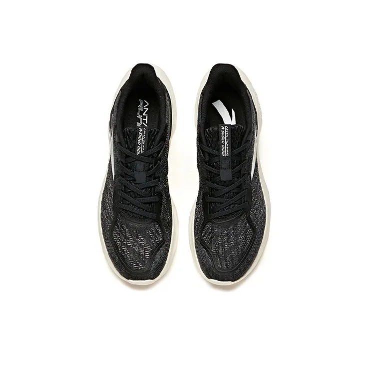 Anta DuCi1 Cushioned Anti-Slip And Wear-Resistant Lightweight Low-Top Running Shoes Men's Black White-2