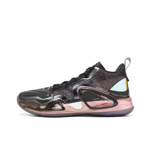 PEAK Surfing The Big Triangle 2.0 Basketball Shoes Men Low-Top Black/Pink