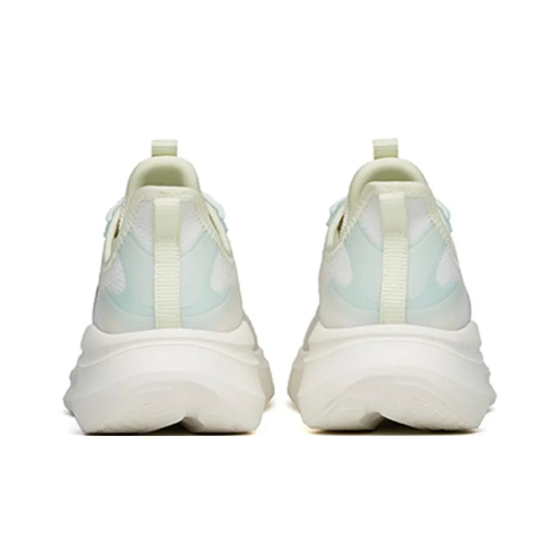 Anta Leaves 2.0 Cushioning, Slip Resistant, And Abrasion Resistant Low Top Running Shoes Women's White Green-4