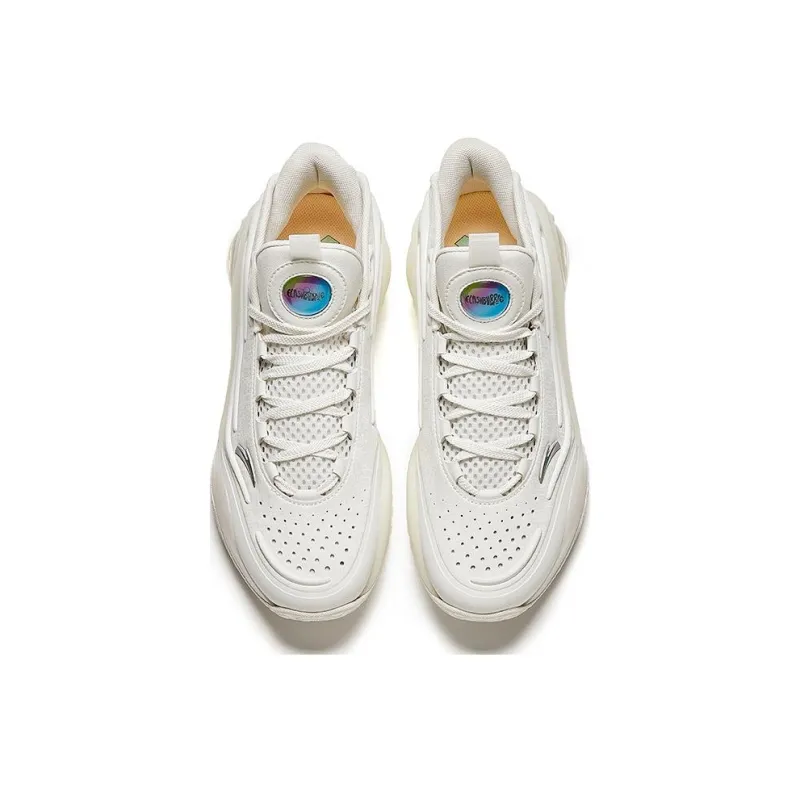 Anta Cement Bubble 4.0 Cushioning Anti-Slip Wear-Resistant Breathability Low-Top Basketball Shoes Men's Beige-2