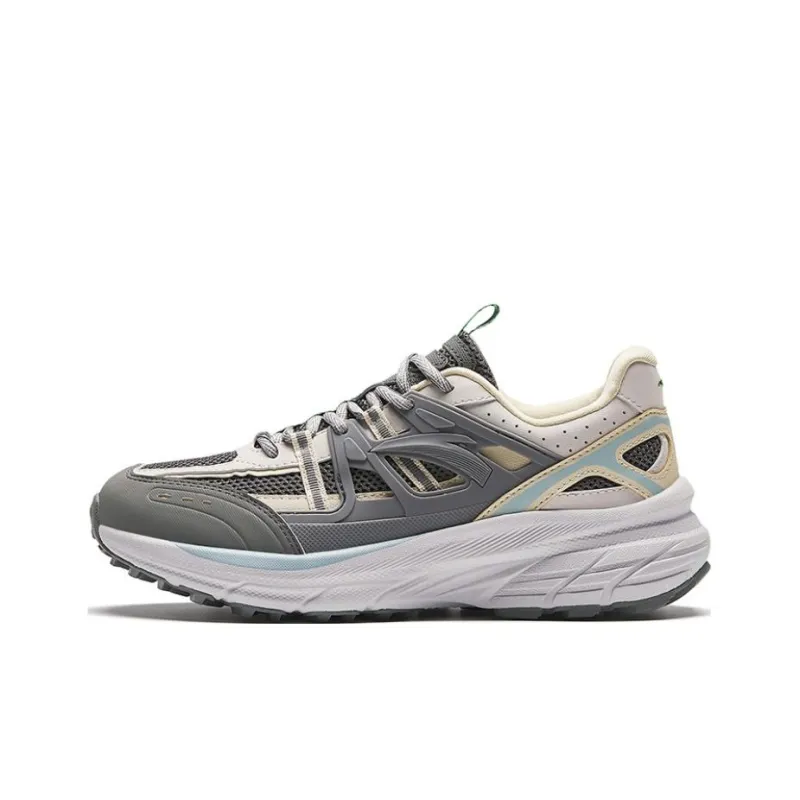 Anta AT955 Wear Resistant Low Top Running Shoes Women's Black White Gray-0