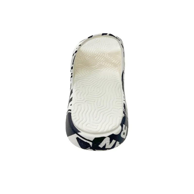 PEAK Statistic Sandals EVA Massage Slip Resistant Abrasion Resistant Odor Resistant Slide Slippers Men's Black White-6