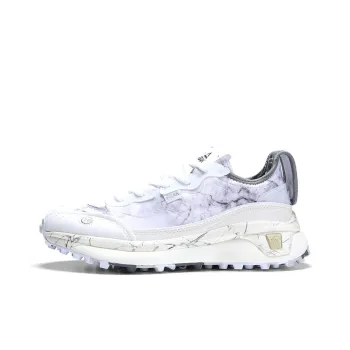 PEAK BOOM 70s Wear Resistant Slip Resistant Low Top Running Shoes Women's White Gray