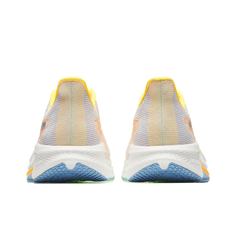 Anta MACH 4.0 Anti Slip Wear Resistant Low Top Training Running Shoes Men's Ivory White/Yellow-3