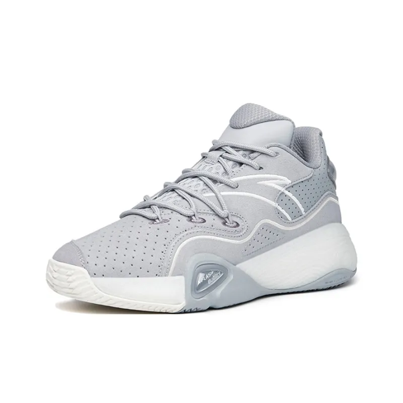 Anta A Flash Bubble 1.0 KT Low Top Performance Basketball Shoes Men's Gray-1