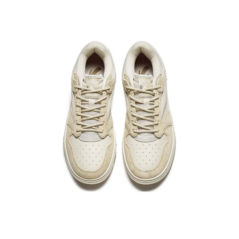 Anta Street Play Series Coconut Shell Anti-Slip Wear-Resistant Low-Top Skateboard Shoes Women's Ecru-2