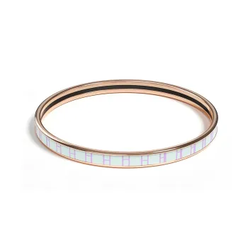 HERMES Rose Gold Plated Bangles Women's Blue