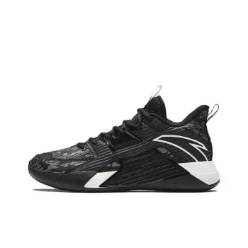 Anta Speedy 3 Wear Resistant Mid Top Basketball Shoes Men's Black Gray