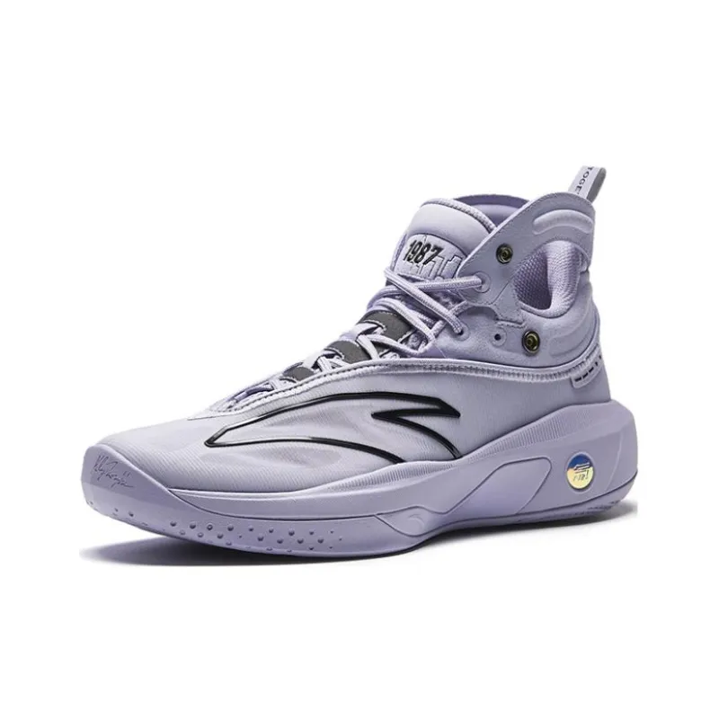 Anta KT8 KT 8 Father And Son Anti Slip Wear Resistant Low Top Basketball Shoes Men's Purple Black-2