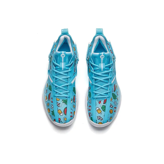 ANTA GH3 Basketball Shoes Men Low Top Lake Blue-2