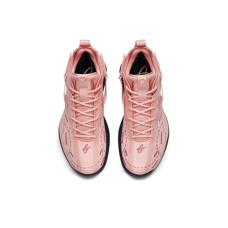 Anta GH3 Cushioned Slip Resistant Low Top Performance Basketball Shoes Men's Flesh Pink-2
