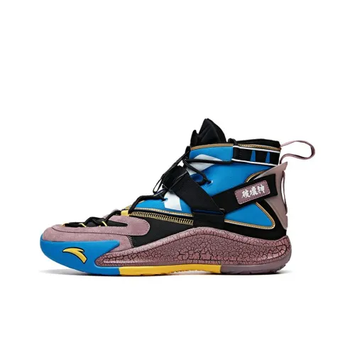 Dragon Ball x Anta KT5 Cushioning Anti Slip And Wear Resistant High Top Basketball Shoes Men's Blue Purple