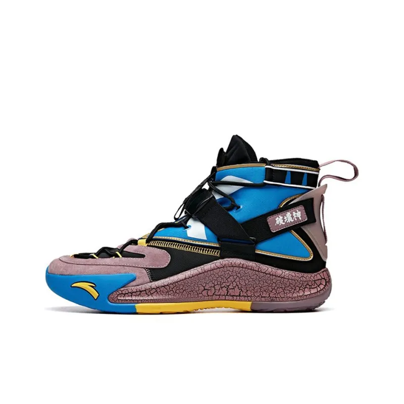 Dragon Ball x Anta KT5 Cushioning Anti Slip And Wear Resistant High Top Basketball Shoes Men's Blue Purple-0