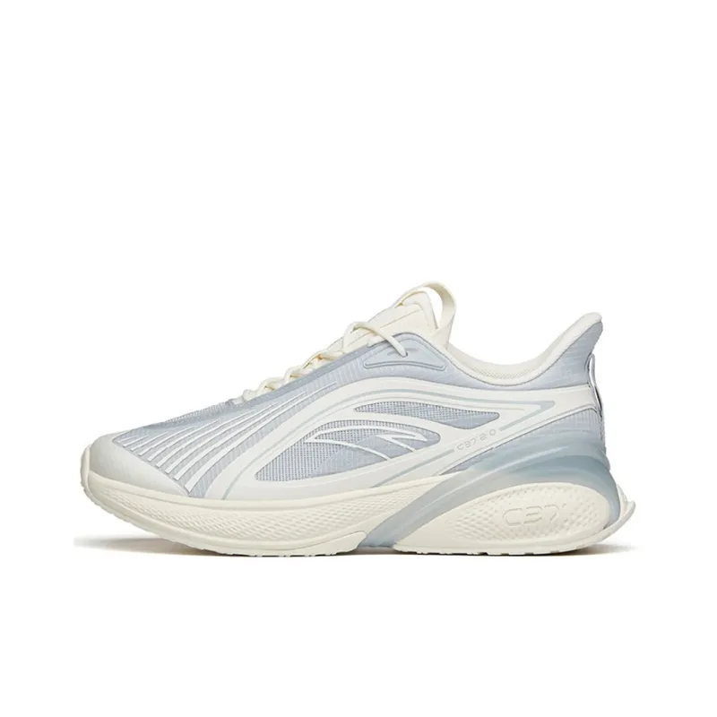 Anta C37 2.0 Cushioning Anti-Slip Wear-Resistant Breathable Lightweight Rebound Low-Top Running Shoes Men's Ecru Gray-0