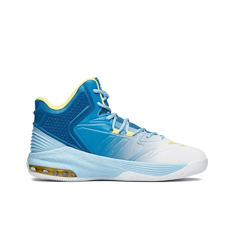 ANTA KT3 Basketball Shoes Men Mid Top Distant Mountain Blue/ANTA White/Jelly Yellow-1