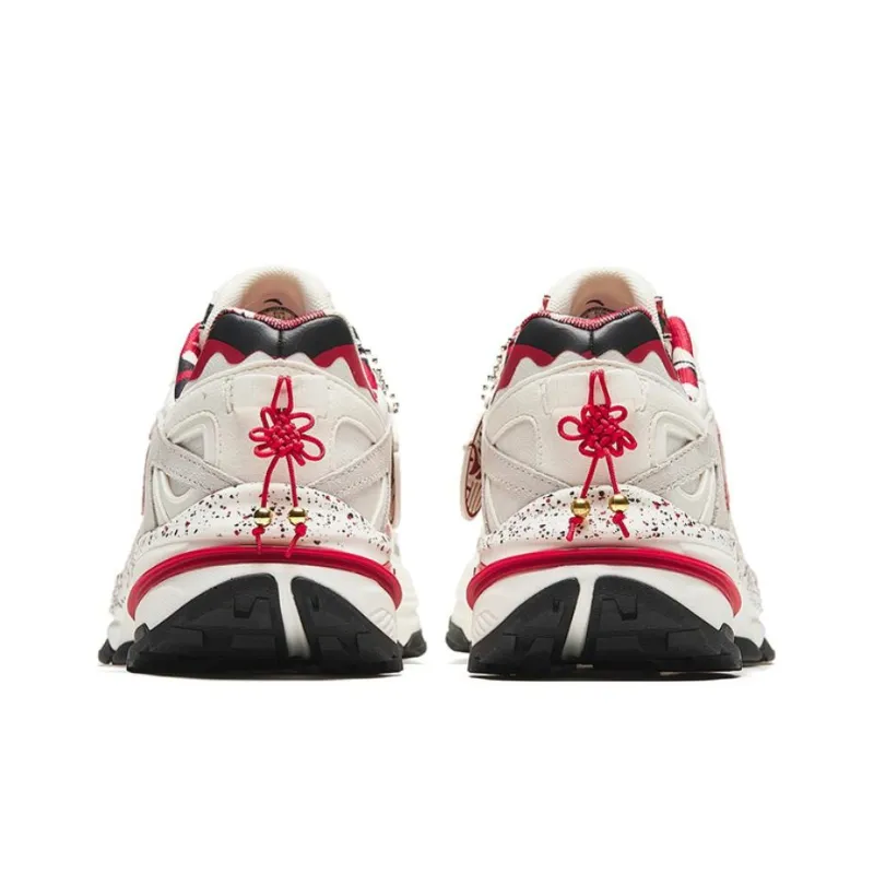 Anta Walker Low Top Casual Shoes Women's Gray Red-3