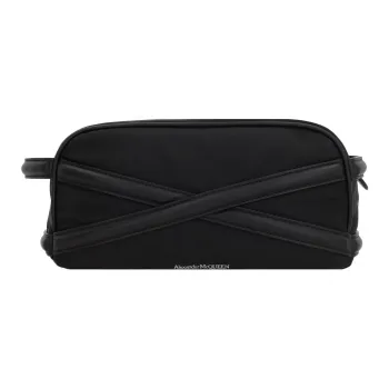 Alexander McQueen Nylon Makeup Bags Toiletry Bags Men's Black