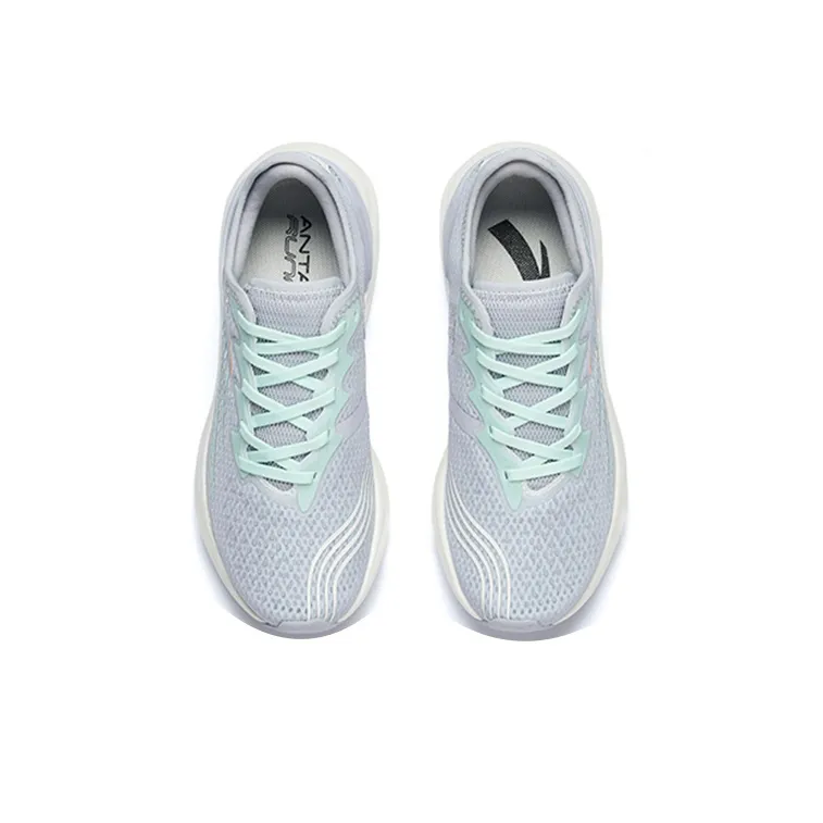 Anta Tron 2.0 Breathable Low Top Running Shoes Women's White Blue Purple Summer-3