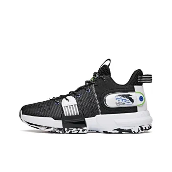 Anta Craze 2 Cushioning Wear Resistant Low Top Basketball Shoes Men's Black White
