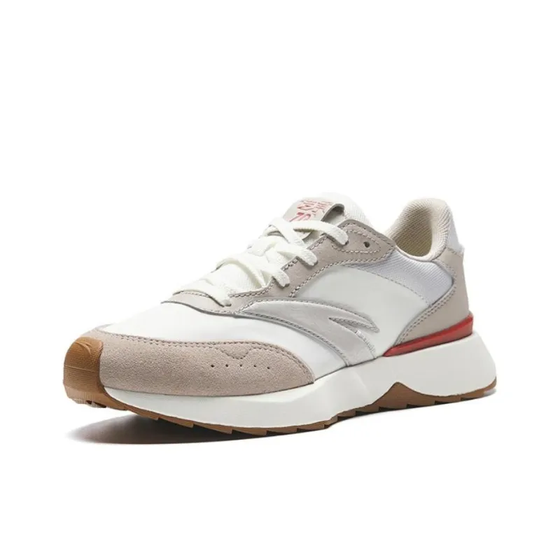 Anta HERITAGE 70 Anti Slip Wear Resistant Low Top Casual Shoes Women's White Gray-1