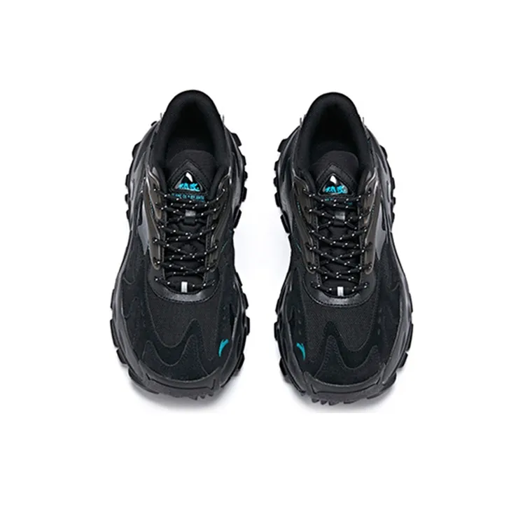 Anta Black Cat Anti Slip Wear Resistant Low Top Casual Shoes Men's Black-3