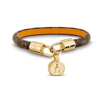 LOUIS VUITTON Calfskin Monogram Bangles Women's Brown