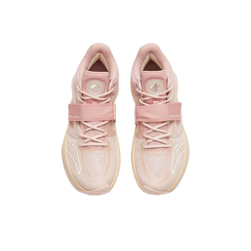Anta KT SPLASH V Hawaii Hotel Cushioning Anti Slip And Wear Resistant Performance Basketball Shoes Men's Pink-2