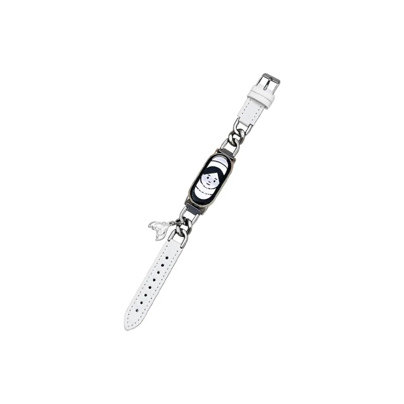 Yu Qing Xiaomi Compatibility Watch Band 180mm Stainless Steel Denim, Leather Material-2