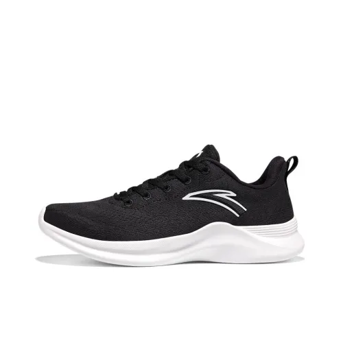 Anta Hydrogen Run Anti-Slip And Wear-Resistant Breathable Low-Top Running Shoes Women's Black Gray Color
